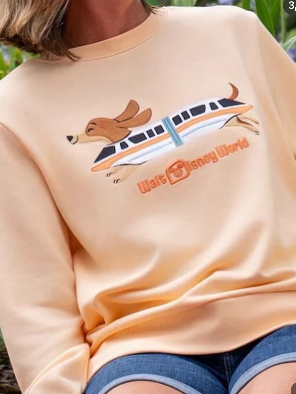 2026 Disney Parks Halloween Monorail Dog Sweatshirt Large Pullover Embroidered